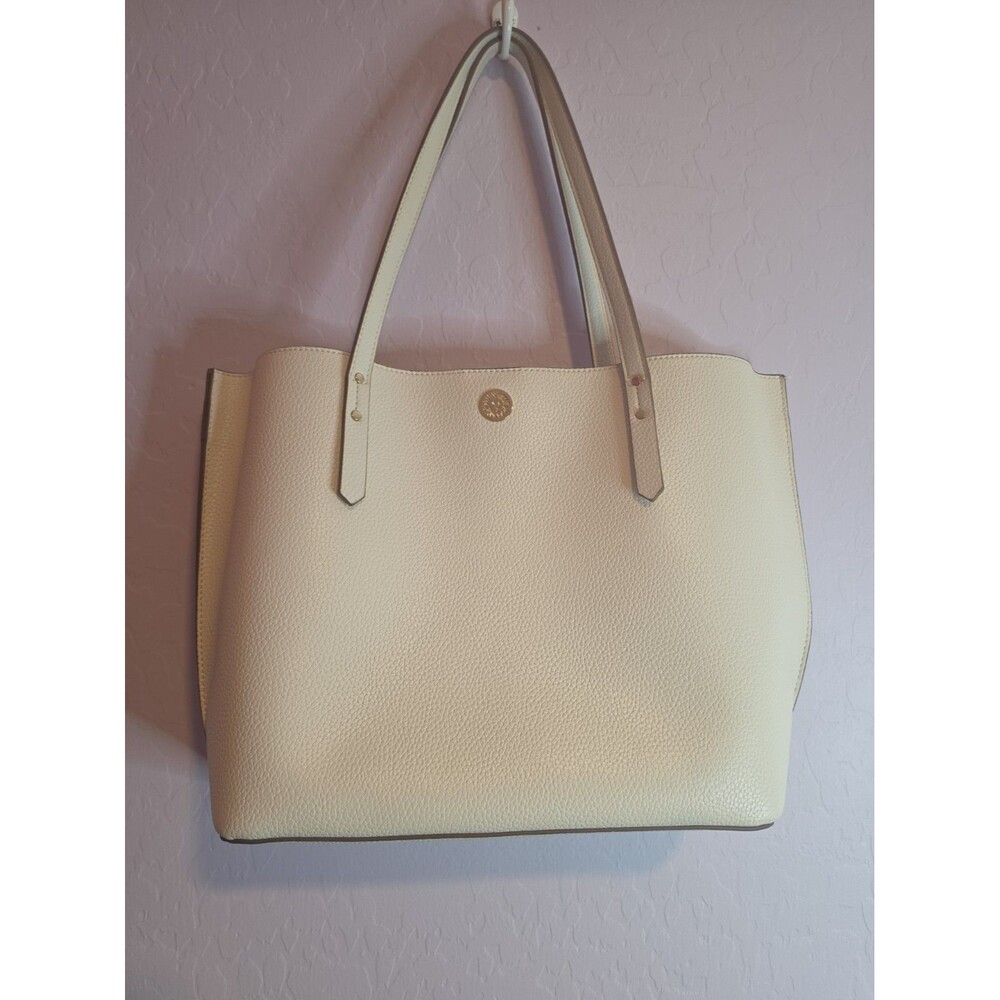 Anne Klein Cream Tote /Shoulder Bag  12 x 11"